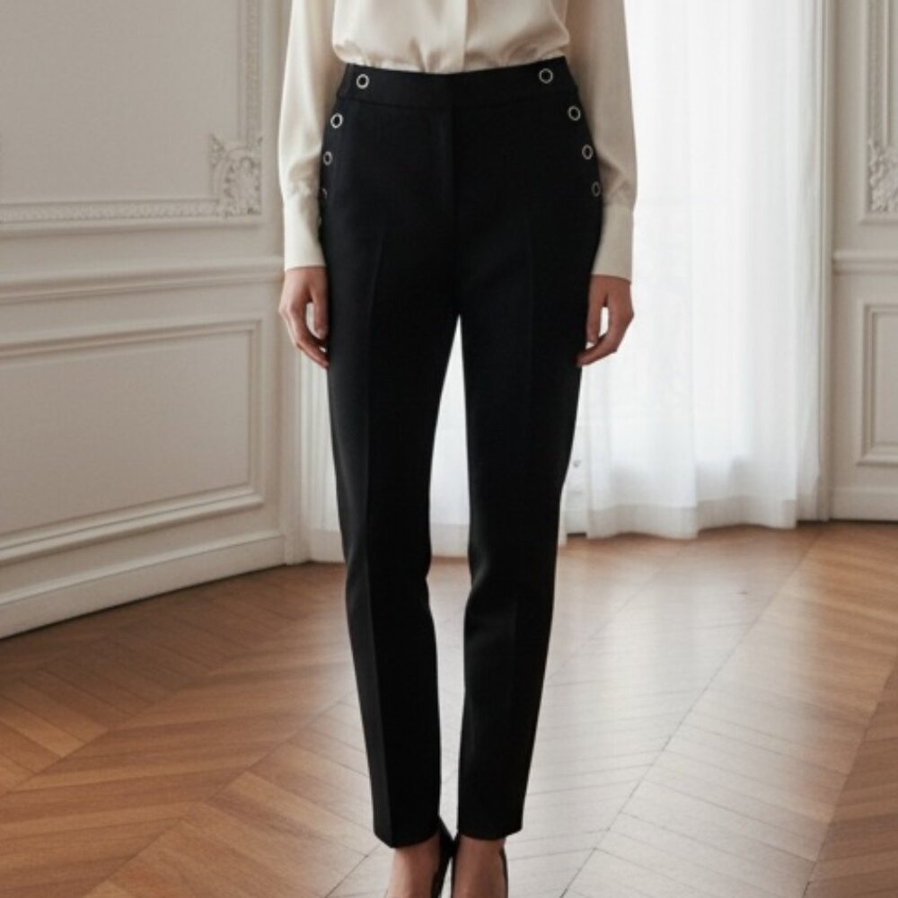 Ann Taylor Factory Black NWT The Straight Trousers 16